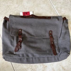 Computer Bag w/ Faux Leather Buckle Details - Greg Norman Brand